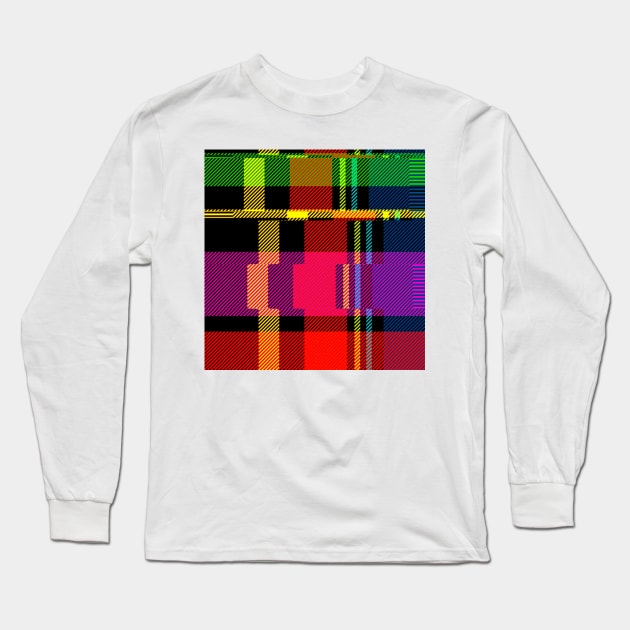 Plaid Jam Neon Long Sleeve T-Shirt by L'Appel du Vide Designs by Danielle Canonico